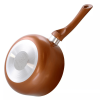 Better Chef 2Qt Ceramic-Coated Copper-Tone Saucepan with Glass Lid