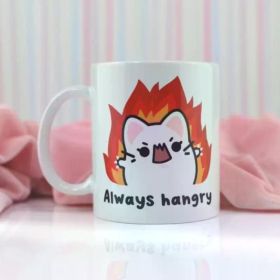 1pc Always Hangry Sugar the Cat Mug - Sugarcoffeecats
