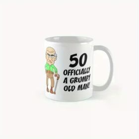 1pc 50 OFFICIACCY A GRUMPY OLD MAN! | Halloween Coffee Mug, best Halloween gift for friends and family.