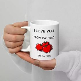 I Love You From My Head to Ma Toes" Charming White 11oz Ceramic Mug - Durable, Insulated, Hand-Wash Only - Ideal