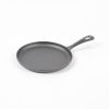 HAWOK 4 Pcs Cast Iron Mini Griddle, 6.3''Round Cast Iron Griddle Pan, Pre-seasoned Oven Safe Cookware for Camping, Indoor and Outdoor Use, Black