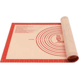 Non-slip Silicone Pastry Mat Extra Large With Measurements 16''By 26'' For Silicone Baking Mat, Counter Mat, Dough Rolling Mat,Oven Liner (Color: Red)