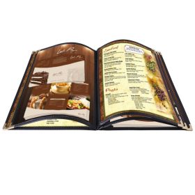 1 volume 5 page 8.5x14in Black Menu Cover (Option: as picture)