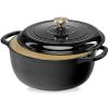9 Quart Large Enamel Cast-Iron Dutch Oven Kitchen Cookware