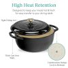 9 Quart Large Enamel Cast-Iron Dutch Oven Kitchen Cookware