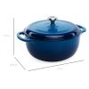 7 Quart Large Enamel Cast-Iron Dutch Oven Kitchen Cookware