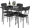 Modern 5-Piece Dining Set with Table and 4 Chairs