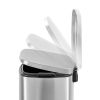 13 Gallon Stainless Steel Kitchen Trash Can with Step Open Lid