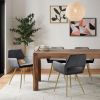 Set of 2 Modern Upholstered Dining Chair with Gold Metal Legs