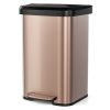 13-Gallon Stainless Steel Step Trash Can with Soft Close Lid