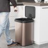 13-Gallon Stainless Steel Step Trash Can with Soft Close Lid