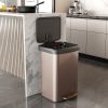 13-Gallon Stainless Steel Step Trash Can with Soft Close Lid