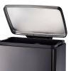 Stainless Steel 13-Gallon Kitchen Trash Can with Step Lid