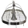 Rustic 2 Light 10 Hook Ceiling Mounted Hanging Pot Rack