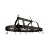 Rustic 2 Light 10 Hook Ceiling Mounted Hanging Pot Rack