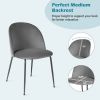 Set of 2 Modern Velvet Upholstered Dining Chair with Metal Legs