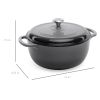 6 Quart Large Enamel Cast-Iron Dutch Oven Kitchen Cookware