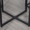Farmhouse 5 Piece Square Wood Steel Kitchen Dining Set