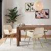 Set of 2 Modern Upholstered Dining Chair with Gold Metal Legs