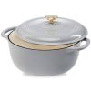 9 Quart Large Enamel Cast-Iron Dutch Oven Kitchen Cookware