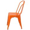 Set of 4 Indoor Outdoor Metal Stacking Bistro Dining Chairs