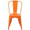 Set of 4 Indoor Outdoor Metal Stacking Bistro Dining Chairs