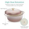 6 Quart Large Enamel Cast-Iron Dutch Oven Kitchen Cookware