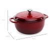 8 Quart Large Enamel Cast-Iron Dutch Oven Kitchen Cookware