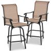 Set of 2 All-Weather Mesh Swivel Barstools