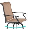 Set of 2 All-Weather Mesh Swivel Barstools