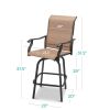 Set of 2 All-Weather Mesh Swivel Barstools