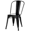 Set of 4 Indoor Outdoor Metal Stacking Bistro Dining Chairs
