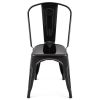 Set of 4 Indoor Outdoor Metal Stacking Bistro Dining Chairs