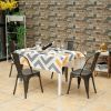 Set of 4 Indoor Outdoor Metal Stacking Bistro Dining Chairs