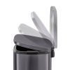 13 Gallon Stainless Steel Kitchen Trash Can with Step Open Lid