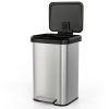 13-Gallon Stainless Steel Step Trash Can with Soft Close Lid