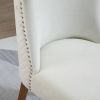 Set of 2 Modern Nailhead Diamond Stitch Upholstered Dining Chairs