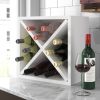 Stackable 12-Bottle Wine Rack in Wood Finish