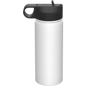 Stainless Steel Double Wall Water Bottle, Vacuum Insulated Bottle With Straw Lid, Insulated Water Bottle Compatible With Grunge Flag Of Ireland F (Color: White)