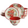 12-Piece Dinnerware Set, Teal